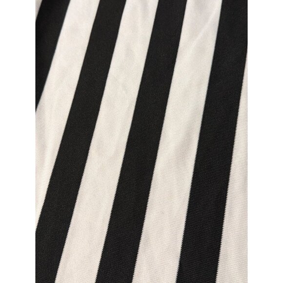 Dicks Black White Striped Referee Shirt V Neck Short Sleeves Size Snall - Picture 2 of 4